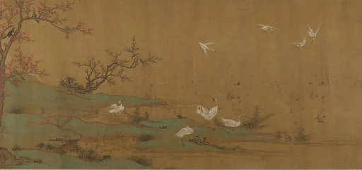 明 佚名 舊傳刁光 叢簧集羽 卷|River Scene with Birds and Bamboo