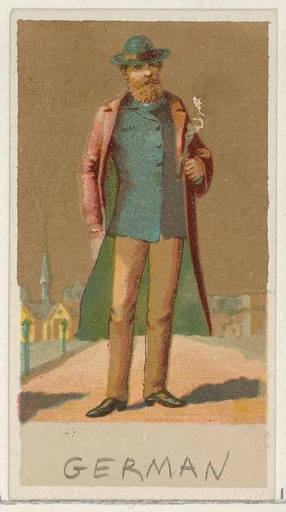 German, from the Natives in Costume series (N16), Teofani Issue, for Allen & Ginter Cigarettes Brands