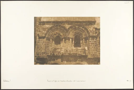 Façade de l'Eglise du St. Sépulcre, à Jérusalem (No. 2 partie supérieure)