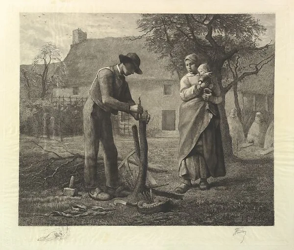 A Farmer Grafting a Tree — Knoedler and Co.|Jean-François Millet|Victor Louis Focillon