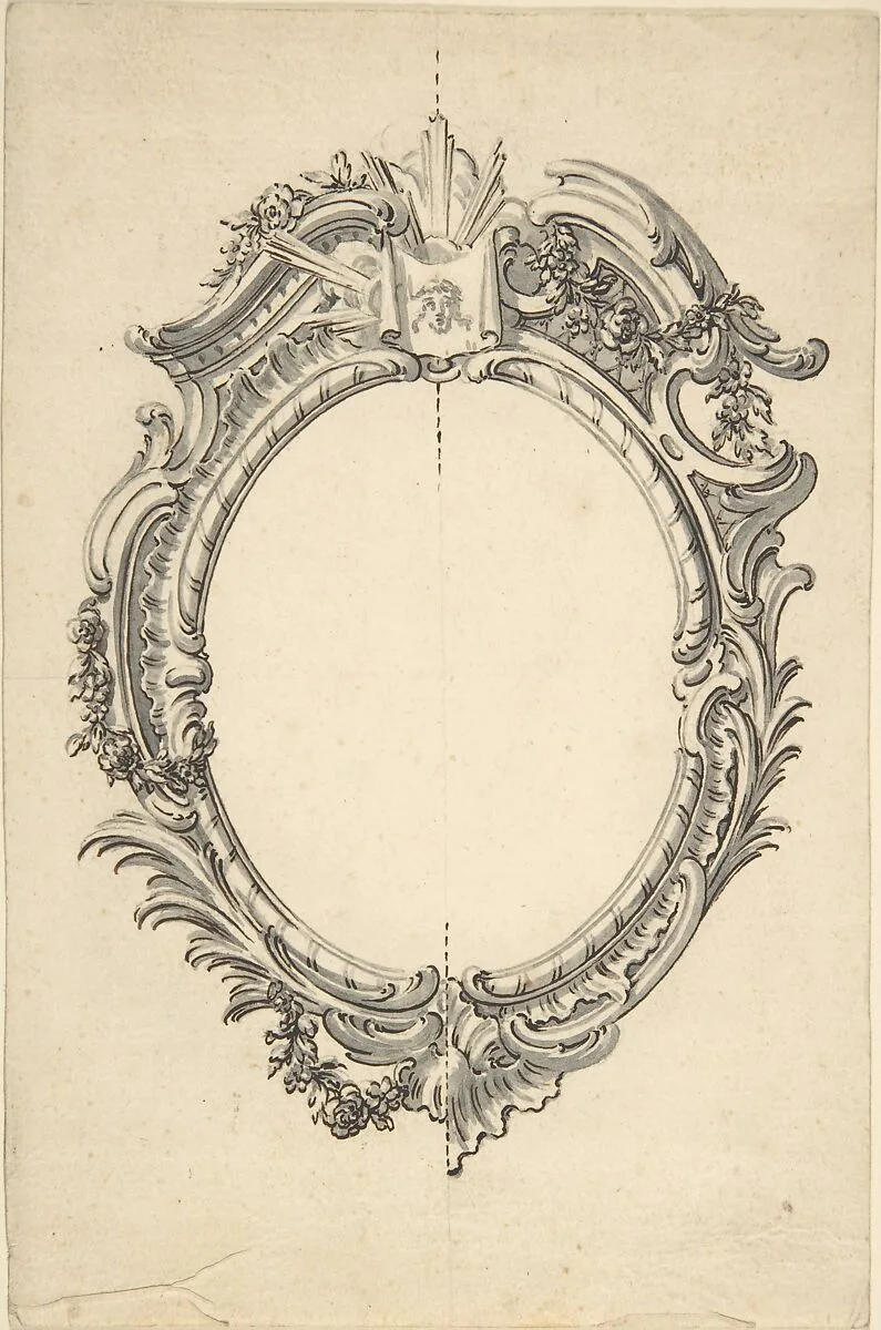 Cartouche with Image of Veronica's Veil with Alternate Designs for the Left and the Right Halves — Giovanni Larciani ("Master of the Kress Landscapes")