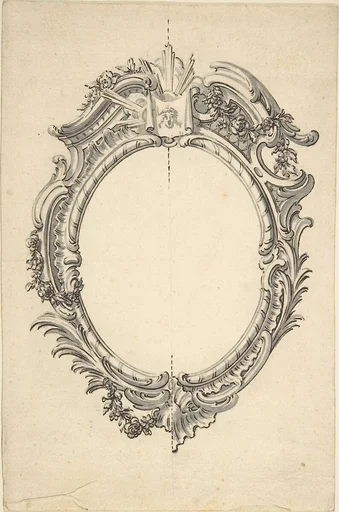 Cartouche with Image of Veronica's Veil with Alternate Designs for the Left and the Right Halves