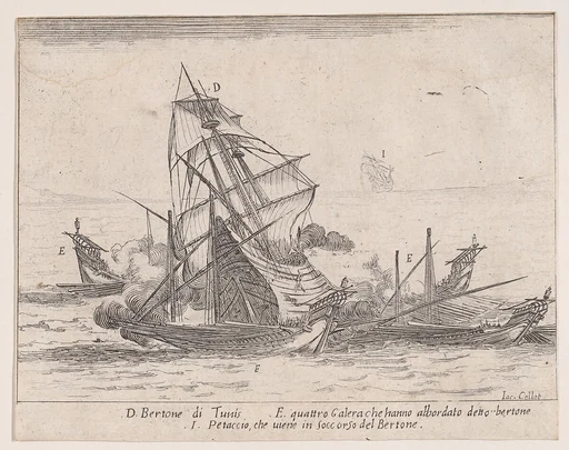 L'Abordage du "Bertone" (The Colission of "Bertone"), from Les Combats de Quatre Galères (The Battles of Four Galleys)