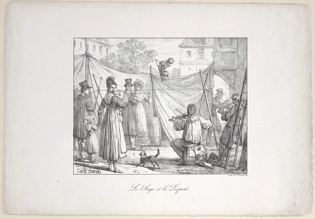 The Monkey and the Leopard (The Monkey) — Carle (Antoine Charles Horace) Vernet