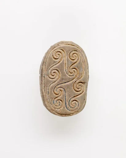Scarab Decorated with Scroll Design