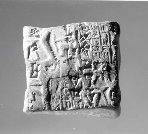 Cuneiform tablet case impressed with cylinder seal, for cuneiform tablet 57.16.8a: receipt of sheep