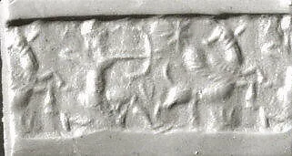 Cylinder seal with hunting scene — Unknown