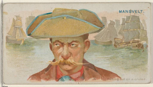 Edward Mansvelt, Setting Out on a Cruise, from the Pirates of the Spanish Main series (N19) for Allen & Ginter Cigarettes