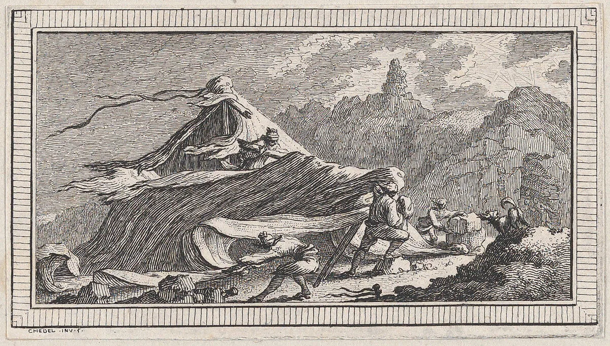 Landscape, from a series of six landscapes titled "Observationib.Astronom.Regiae.Paris.Scient. Acad...1736" — Quentin Pierre Chedel