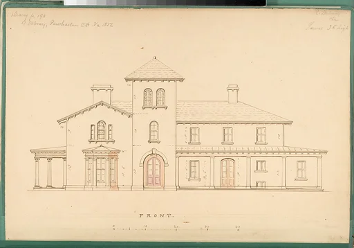 House for R. Dabney, Powhatan, Virginia (front elevation)