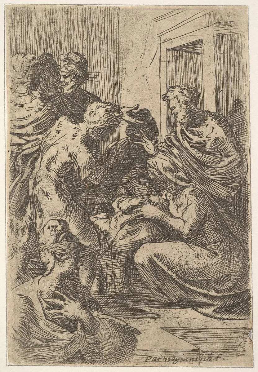 Nativity — Anonymous, Italian, 17th century|Parmigianino (Girolamo Francesco Maria Mazzola)