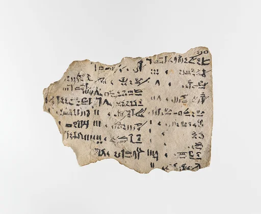 Ostracon with hieratic inscription