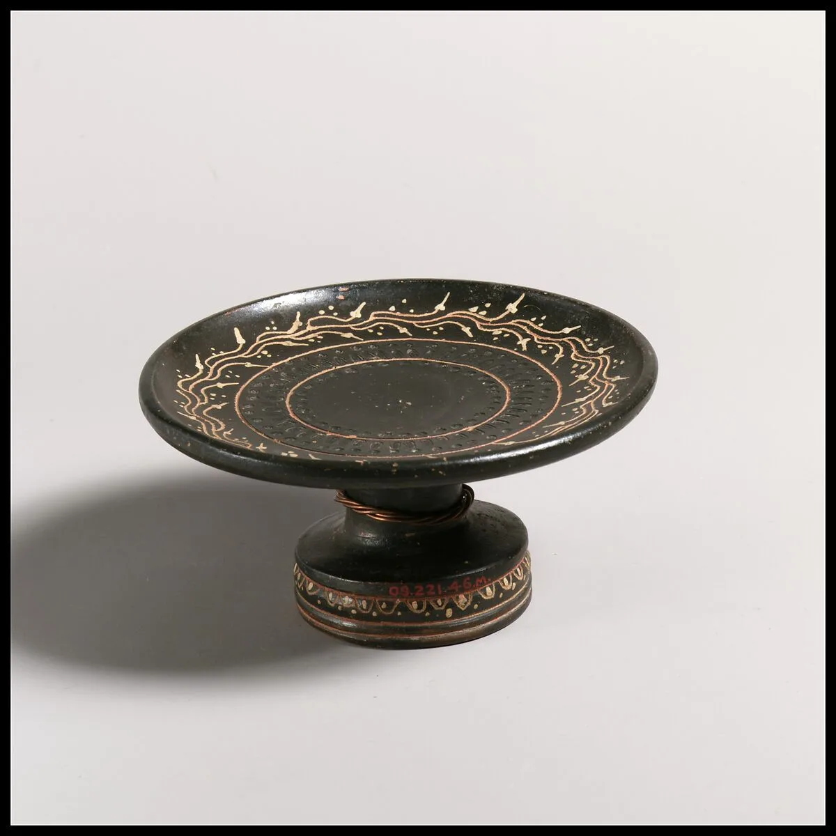Terracotta stemmed plate — Unknown