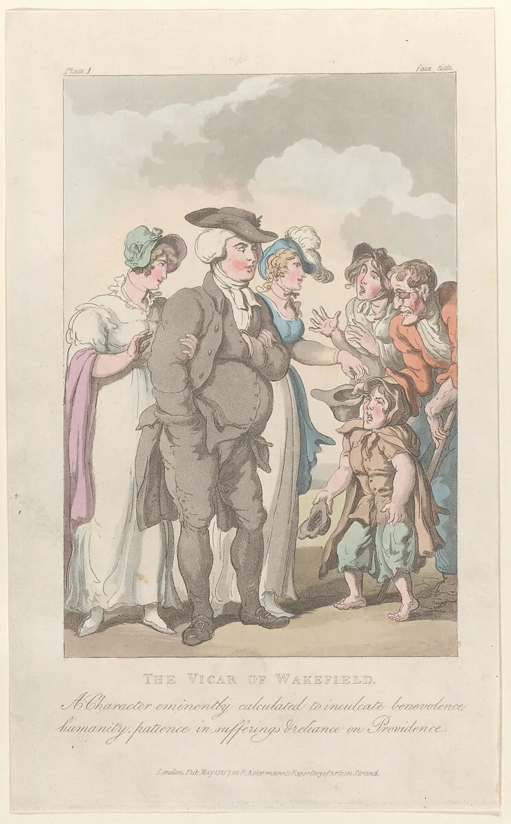 Frontispiece: The Vicar of Wakefield, from "The Vicar of Wakefield" — Rudolph Ackermann, London|Thomas Rowlandson|Oliver Goldsmith|William Clowes