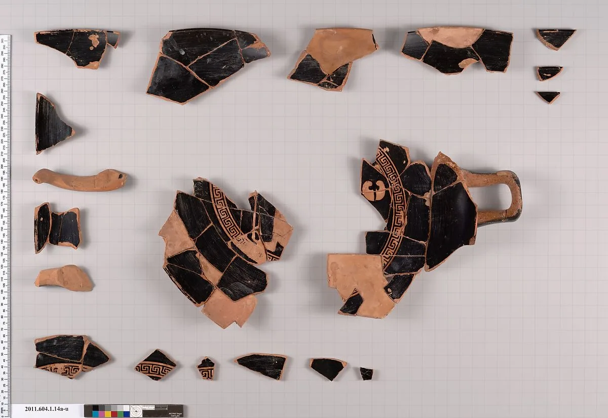 Terracotta fragments of a kylix (drinking cup) — Unknown