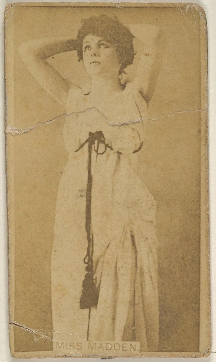 Miss Madden, from the Actors and Actresses series (N45, Type 8) for Virginia Brights Cigarettes — Allen & Ginter