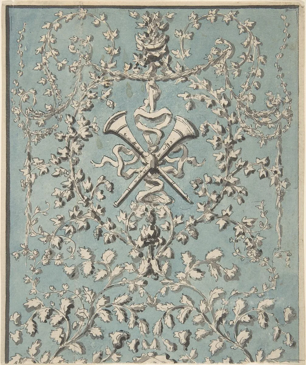 Design for Upright Decorative Panels — Anonymous, French, 18th century