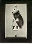 [Bakelite Pass & Seymour Switch Plate with Pilot Light and Plug Socket]