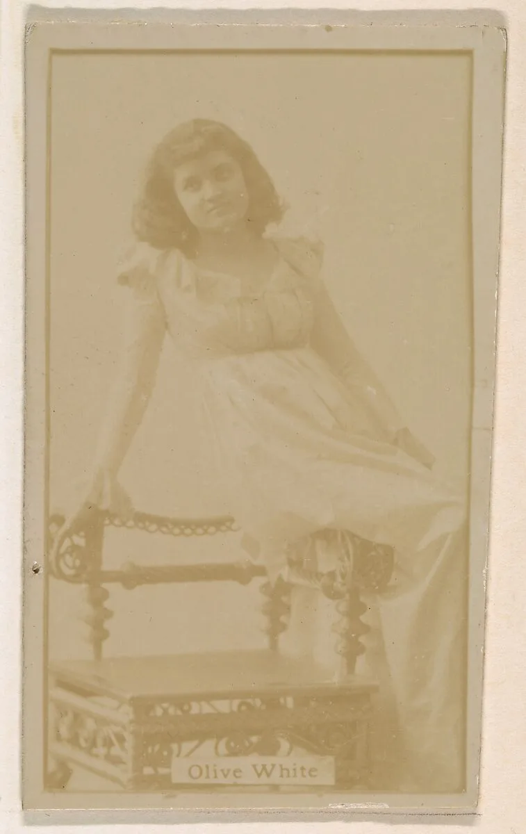 Olive White, from the Actresses series (N245) issued by Kinney Brothers to promote Sweet Caporal Cigarettes — Kinney Brothers Tobacco Company