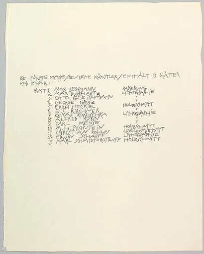 Bauhaus Portfolio V: Table of Contents/Imprint