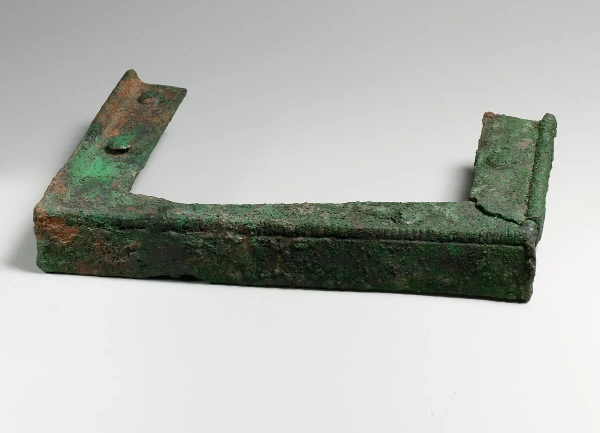 Fragments of a cart or chariot, parts of rectangular frame — Unknown