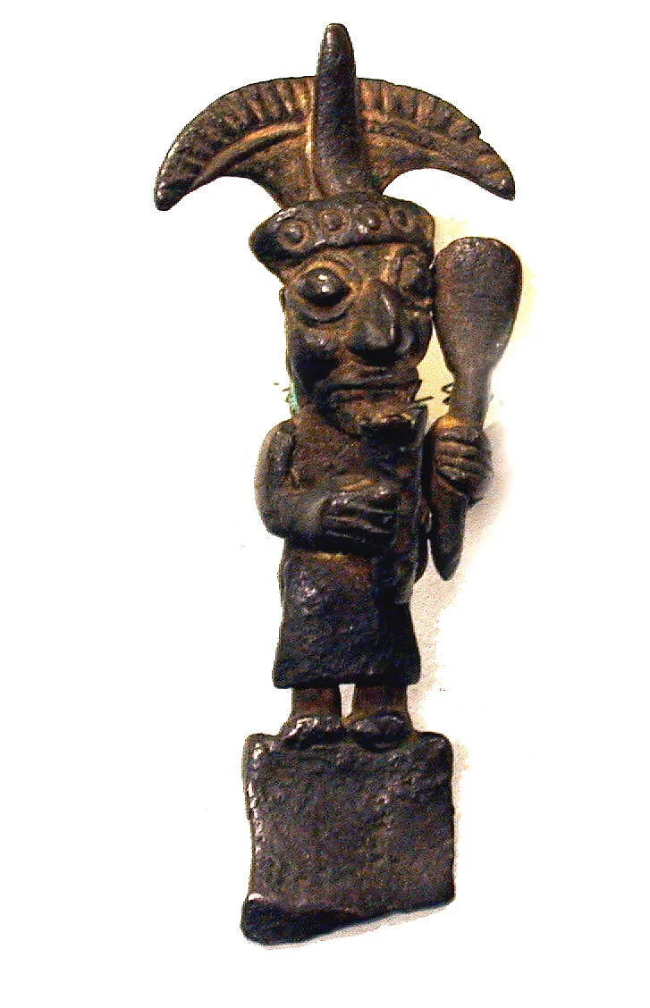 Copper Tumi Fragment with Figure — Unknown