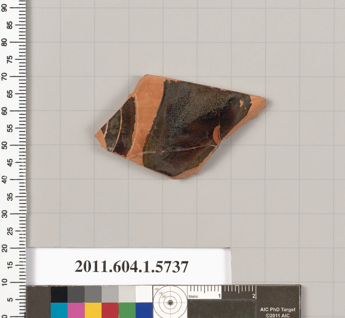 Terracotta fragment of a kylix: eye-cup (drinking cup) — Unknown