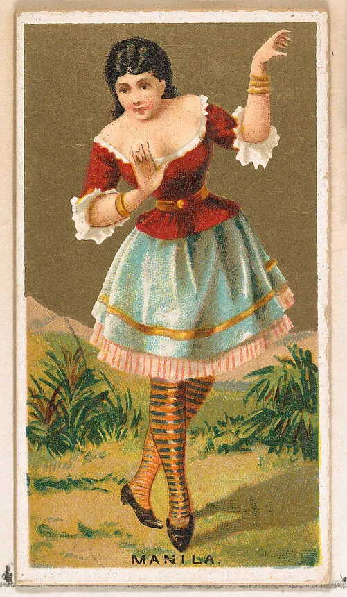 Manila, from the Dancing Girls of the World series (N185) issued by Wm. S. Kimball & Co. — William S. Kimball & Company