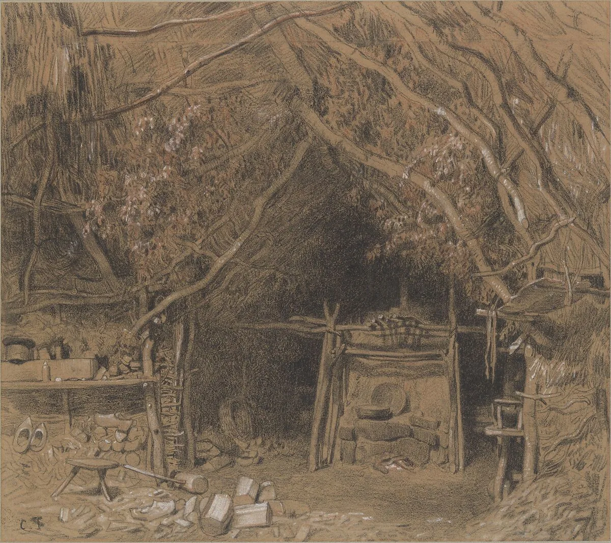 The Workshop of a Wooden Shoe Maker — Constant Troyon