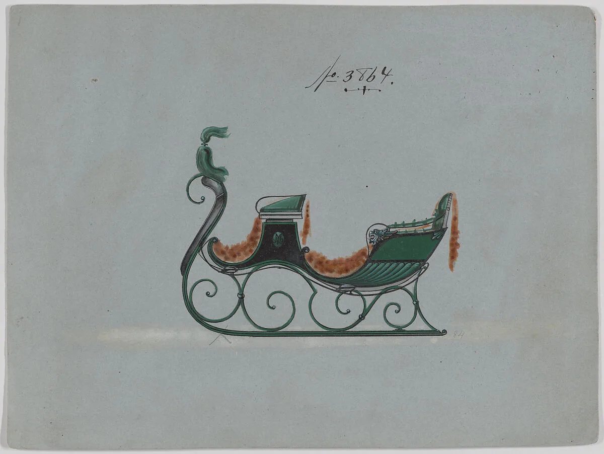 Design for 4 Seat Sleigh, no. 3864 — Brewster & Co.|Herman Stahmer