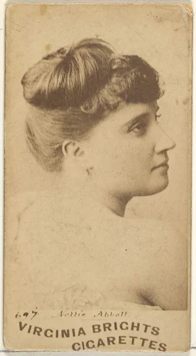 Card 697, Nellie Abbott, from the Actors and Actresses series (N45, Type 1) for Virginia Brights Cigarettes