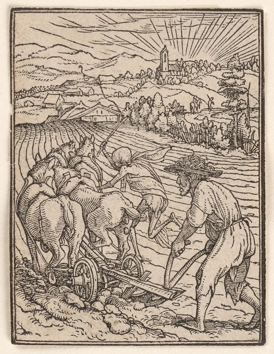 The Peasant (or Ploughman), from The Dance of Death — Hans Holbein the Younger|Hans Lützelburger