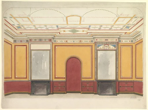 Design for a room with two fireplaces