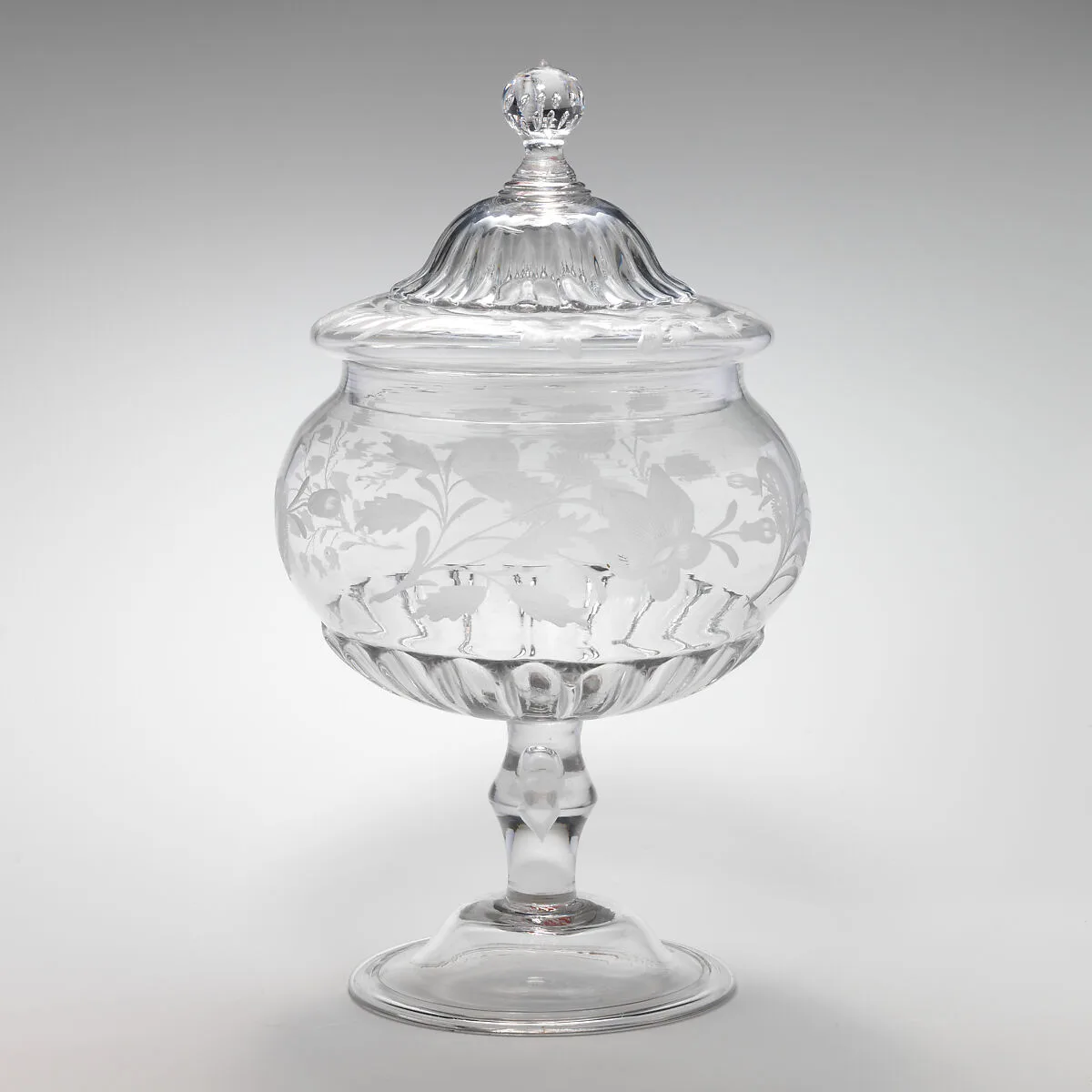 Sweetmeat glass with cover — Unknown