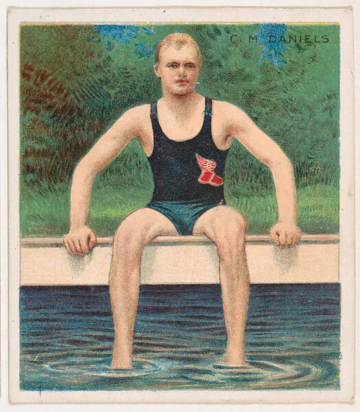 C.M. Daniels, Swimmer, from Mecca & Hassan Champion Athlete and Prize Fighter collection, 1910 — Mecca Cigarettes