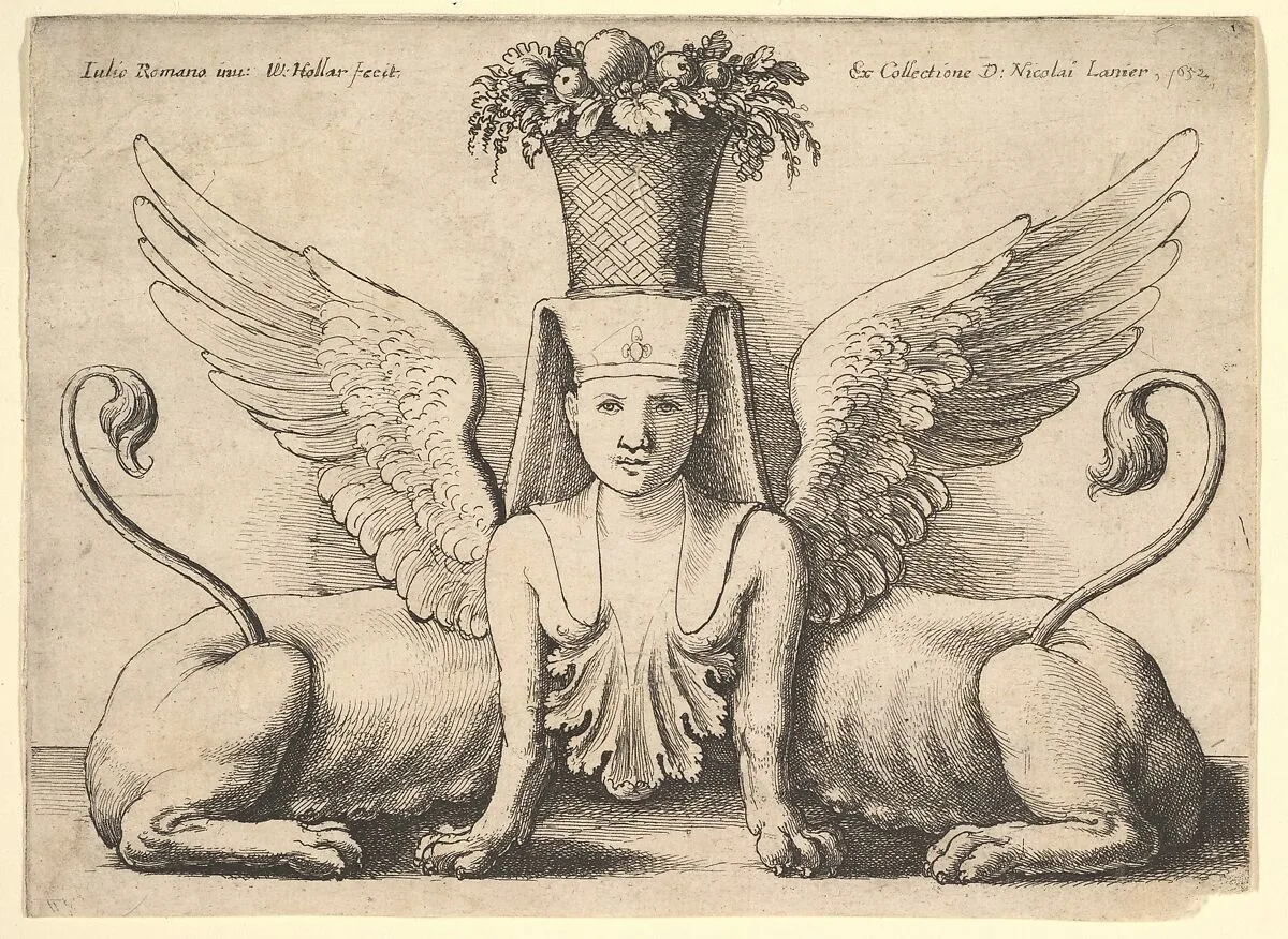 Sphinx with Two Bodies — Giulio Romano|Wenceslaus Hollar