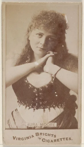 Laura Moore, from the Actors and Actresses series (N45, Type 1) for Virginia Brights Cigarettes