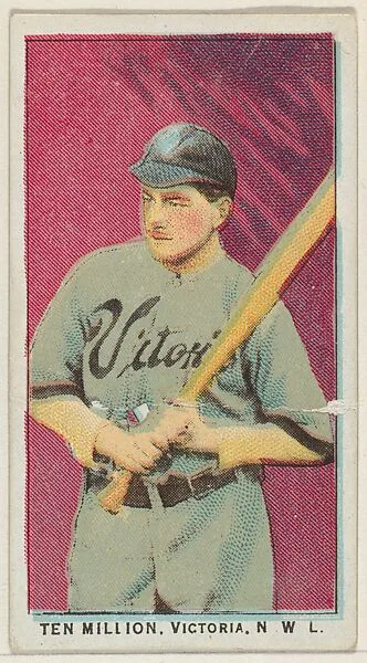 Ten Million, Victoria, Northwestern League, from the "Obak Baseball Players" set (T212), issued by the American Tobacco Company to promote Obak Mouthpiece Cigarettes — American Tobacco Company