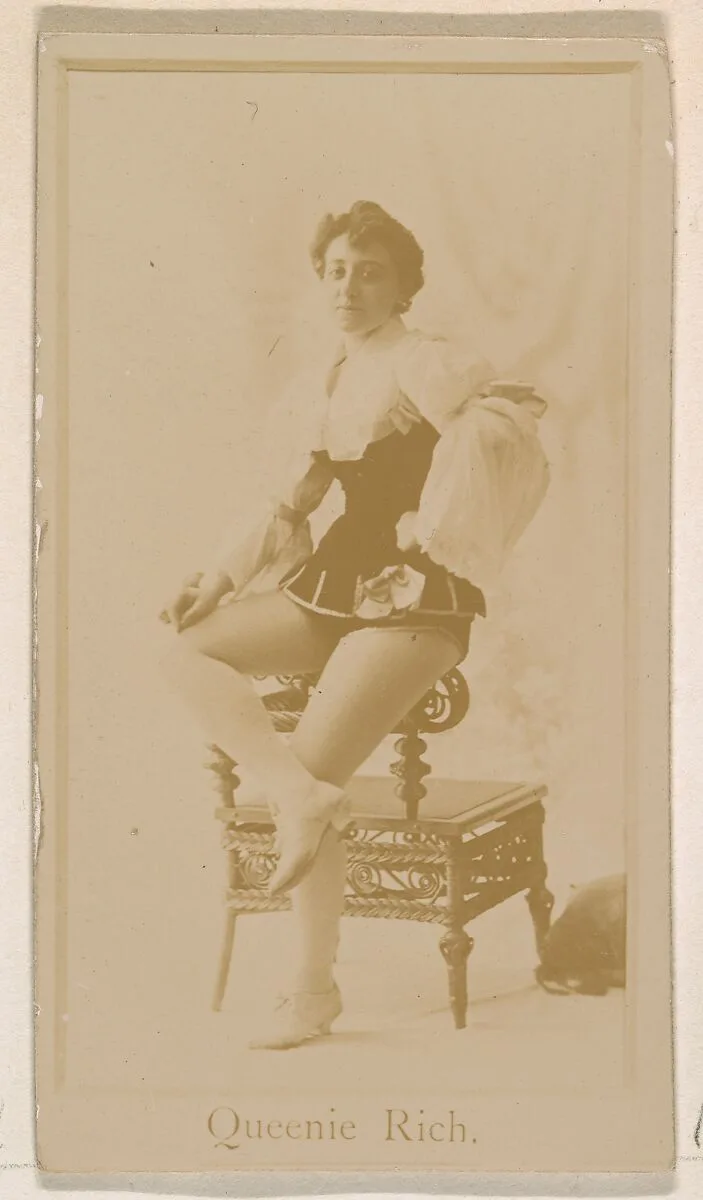 Queenie Rich, from the Actresses series (N245) issued by Kinney Brothers to promote Sweet Caporal Cigarettes — Kinney Brothers Tobacco Company