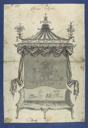 Chinese Sopha [Sofa], in Chippendale Drawings, Vol. I