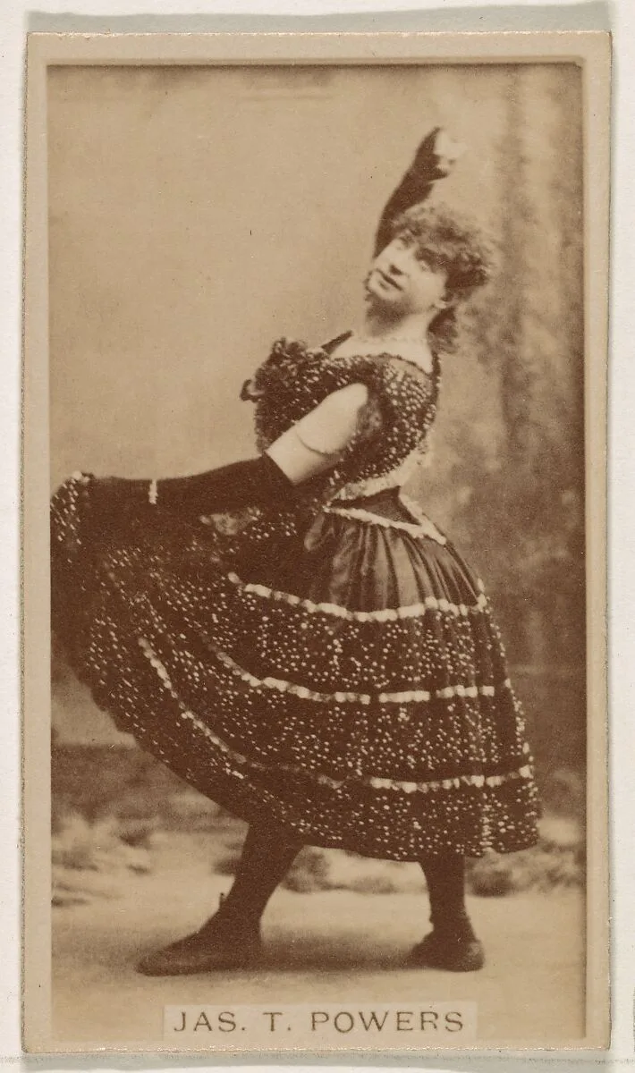 Jas. T. Powers, from the Actresses series (N245) issued by Kinney Brothers to promote Sweet Caporal Cigarettes — Kinney Brothers Tobacco Company