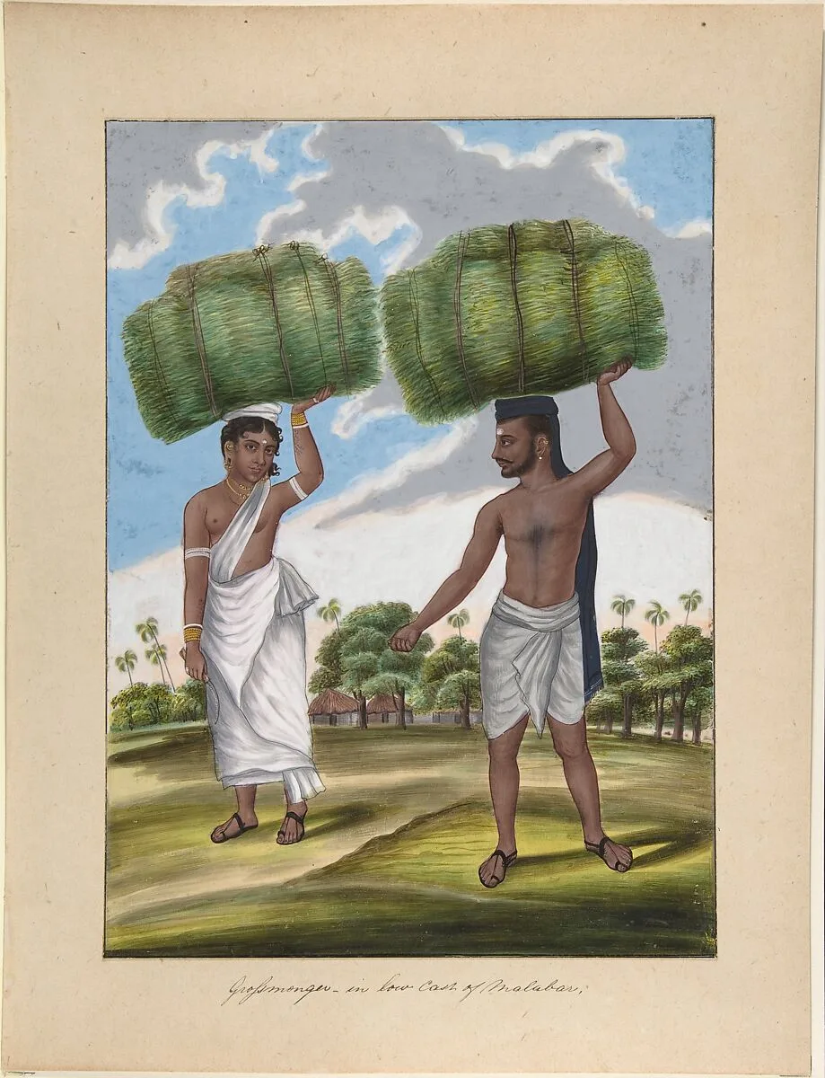 Grossmonger, in Low Cast of Malabar, from Indian Trades and Castes — Anonymous, Indian, 19th century