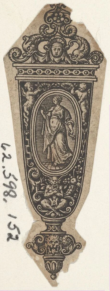 Design for a Knife Handle (Fragment from Manches de Coutiaus) — Johann Theodor de Bry