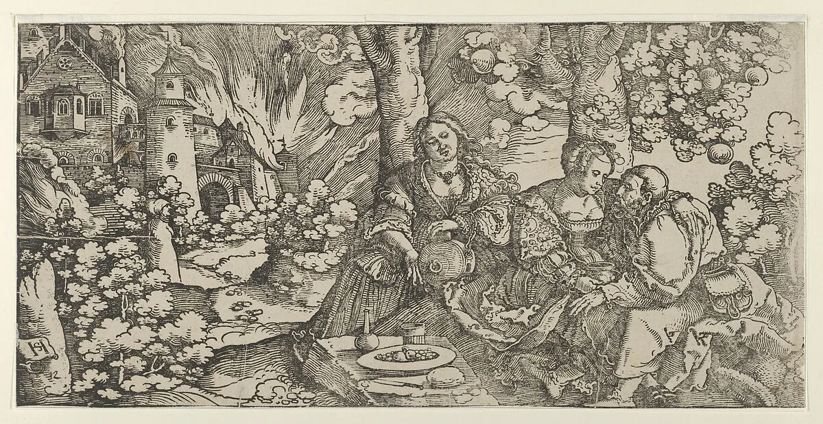 Lot and his Daughters — Hans Schäufelein