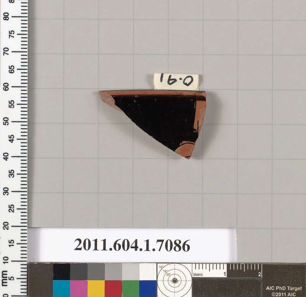 Terracotta rim fragment of a kylix (drinking cup) — Unknown