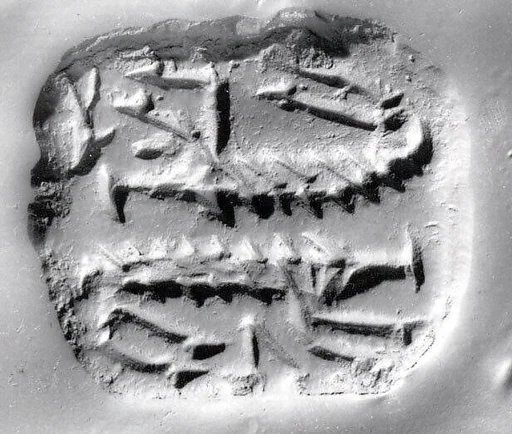 Stamp seal: two boars