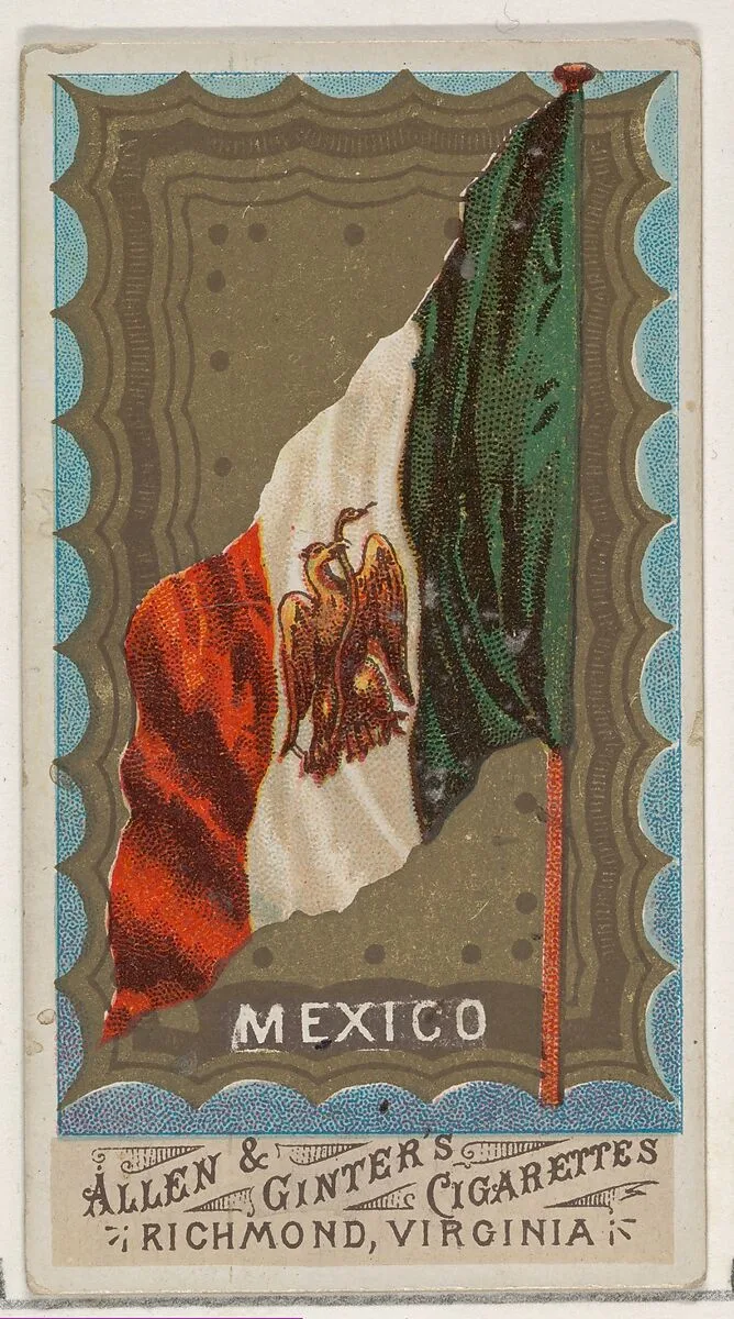 Mexico, from Flags of All Nations, Series 1 (N9) for Allen & Ginter Cigarettes Brands — Allen & Ginter