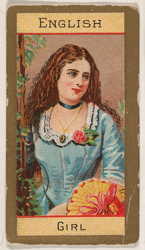 English Girl, from Types of Nationalities (N240) issued by Kinney Bros. — Kinney Brothers Tobacco Company