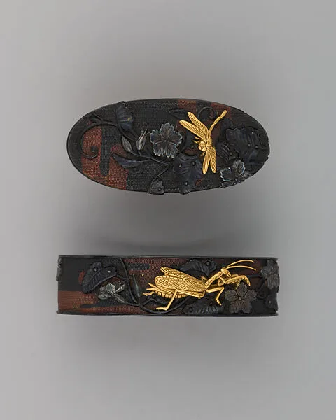 Sword-Hilt Collar and Pommel (Fuchigashira) — Unknown