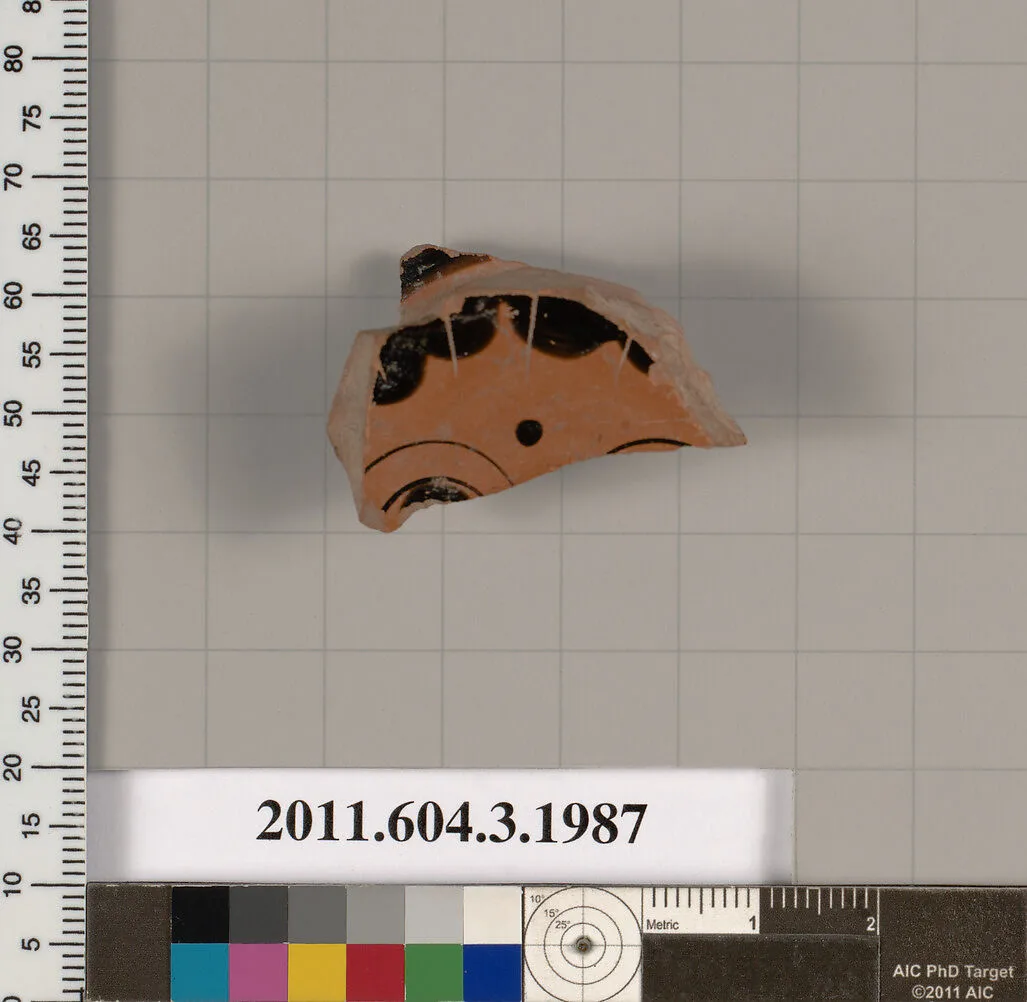 Terracotta fragment of a stemless cup (drinking cup) — Unknown